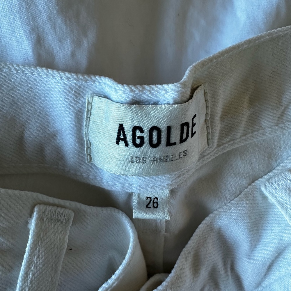 AGOLDE Minka Cargo Summer Jeans in White - Picture 9 of 9